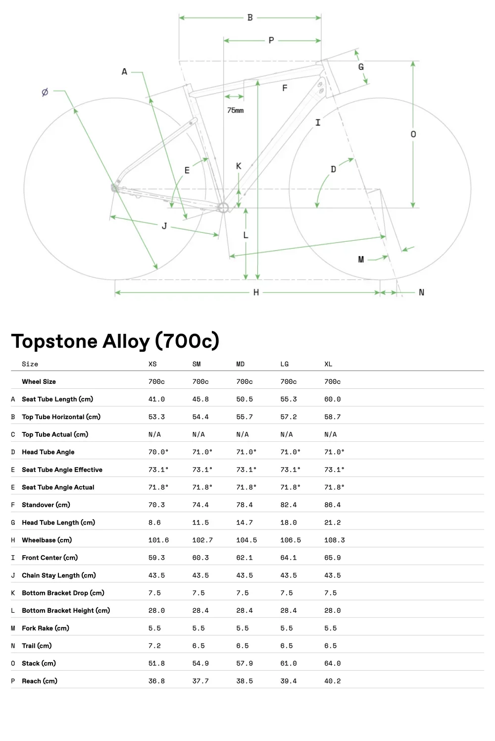 Topstone EQ - Geometria