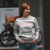 Cannondale Crewneck sweatshirt Logo - Heather Gray w Rally Red