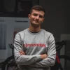 Cannondale Crewneck sweatshirt Logo - Heather Gray w Rally Red