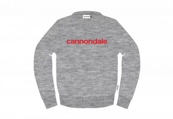 Cannondale Crewneck sweatshirt Logo - Heather Gray w Rally Red